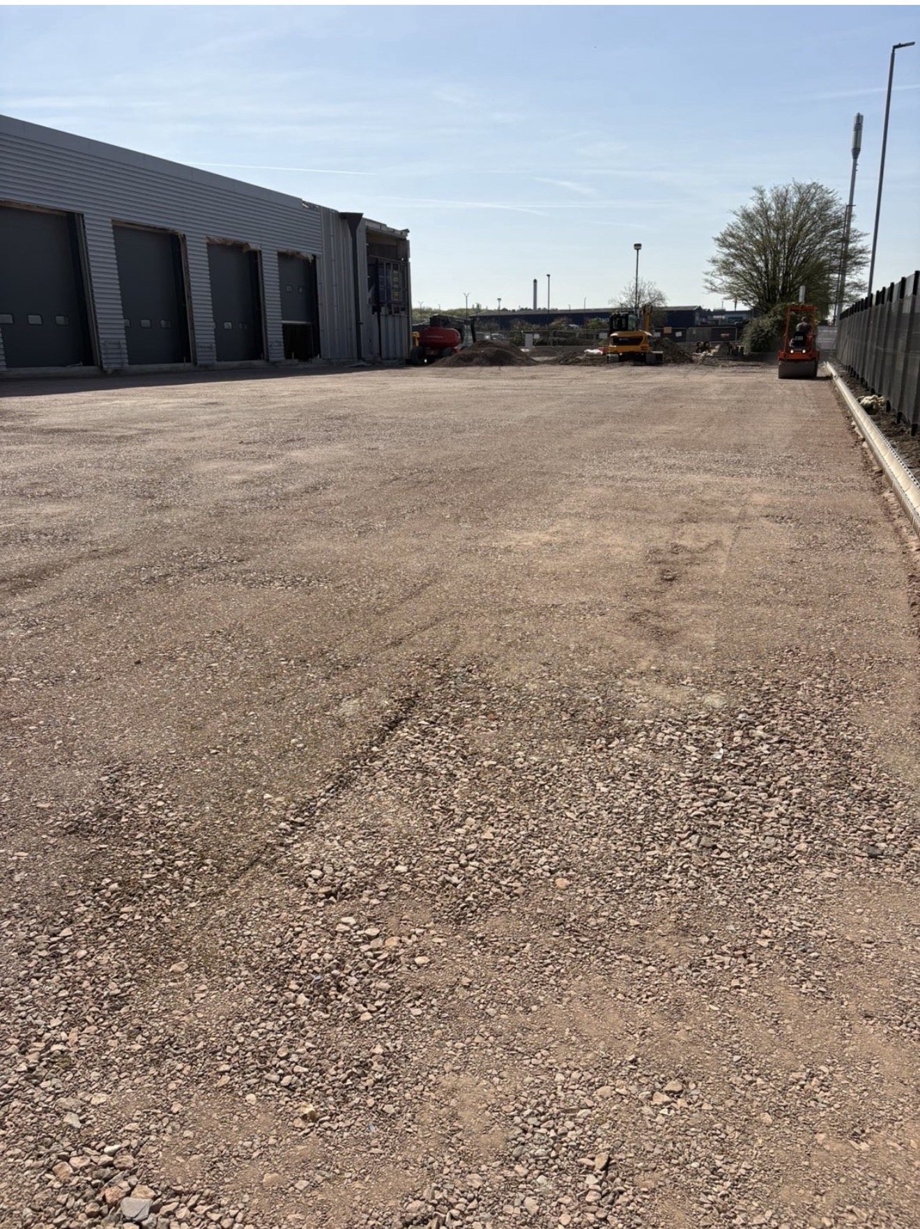External groundworks and preparation at Harlow, Essex