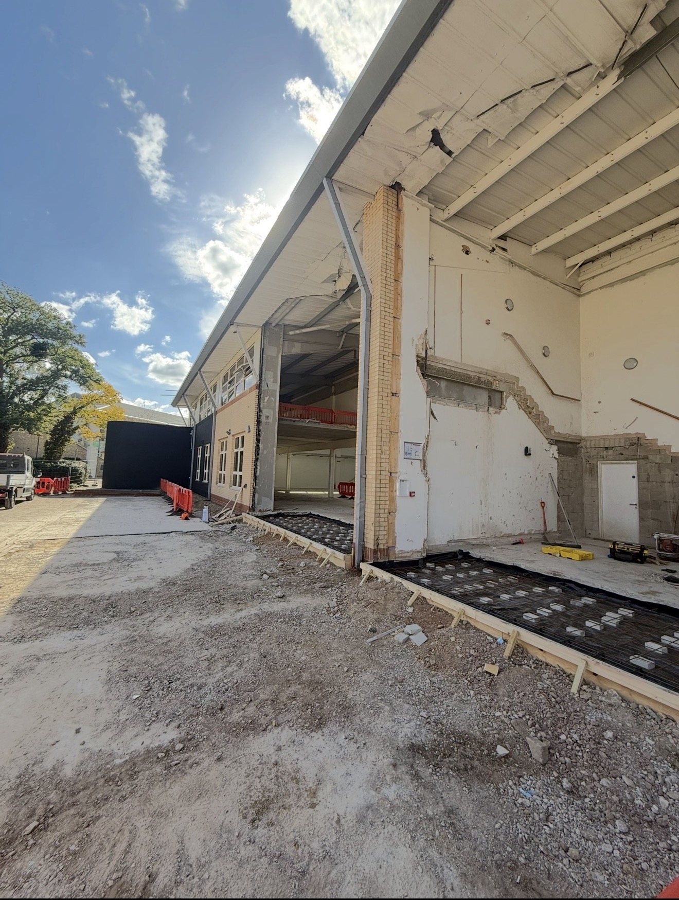 Concrete slab preparation inside Heathrow West